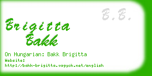 brigitta bakk business card